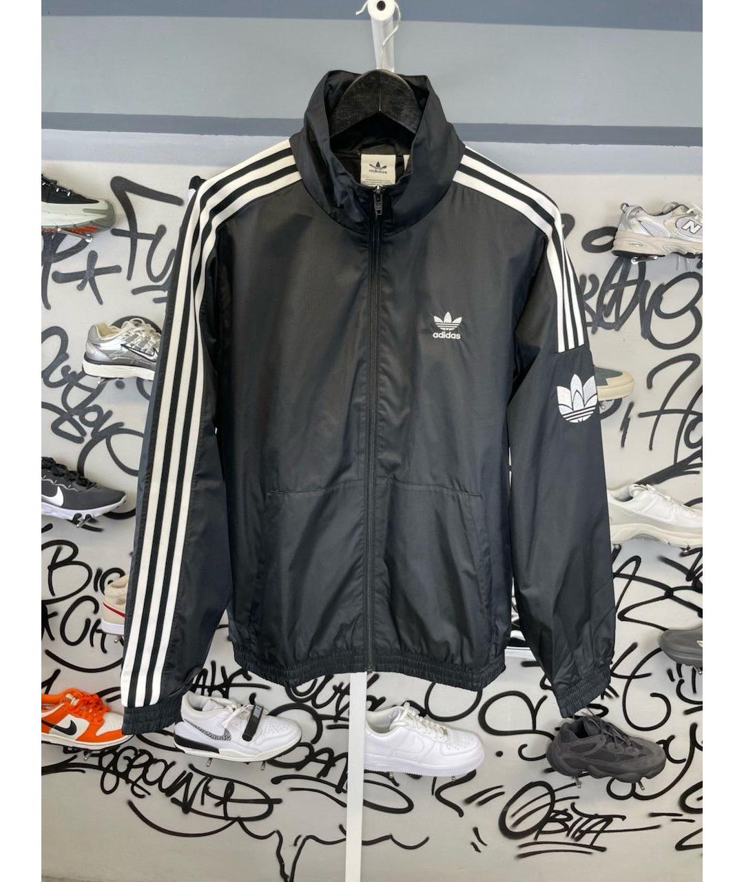 ADIDAS Черная полиэстеровая спортивная куртка, фото 2