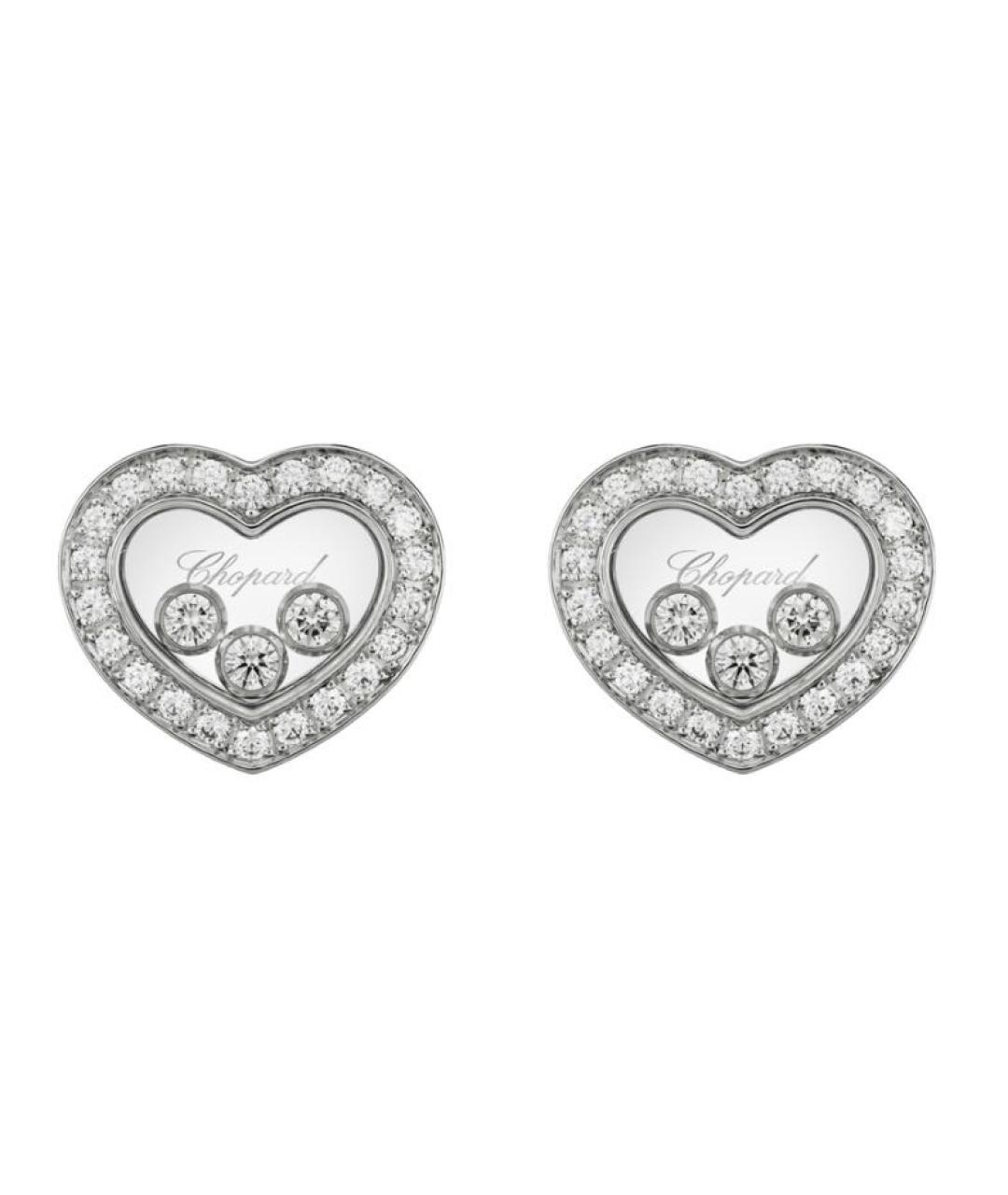 CHOPARD Золотые серьги из белого золота, фото 1