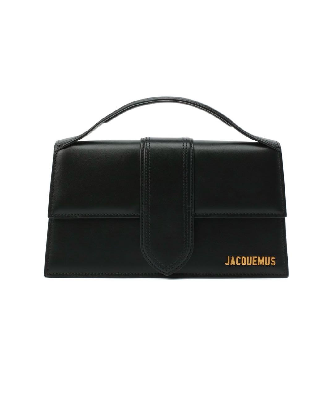 JACQUEMUS Черная кожаная сумка через плечо, фото 2