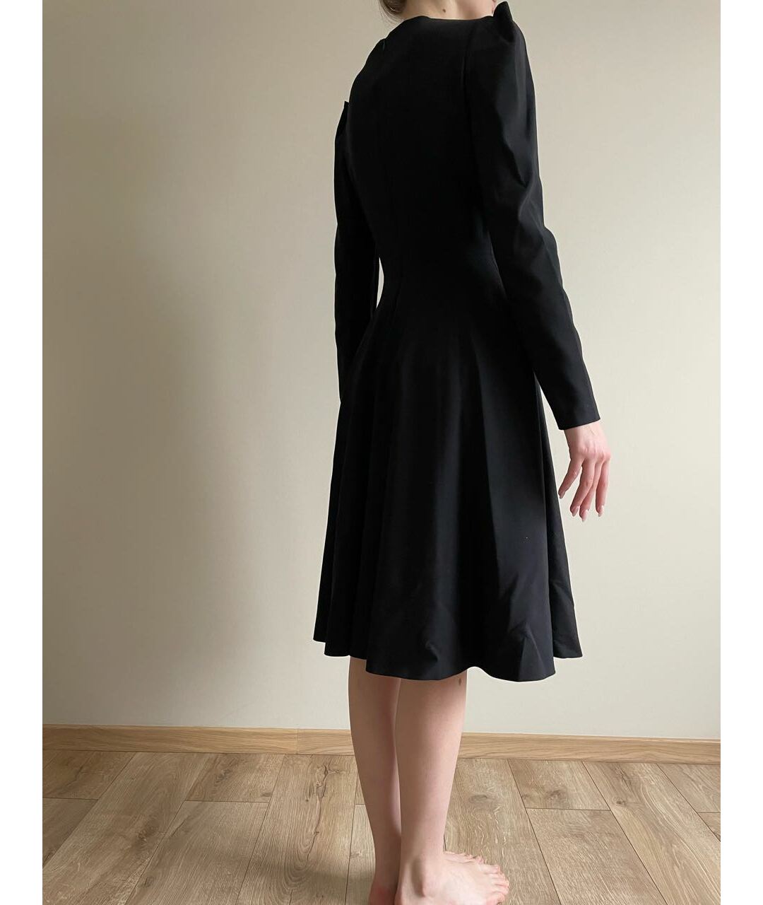 PLEIN SUD Черное вискозное повседневное платье, фото 6