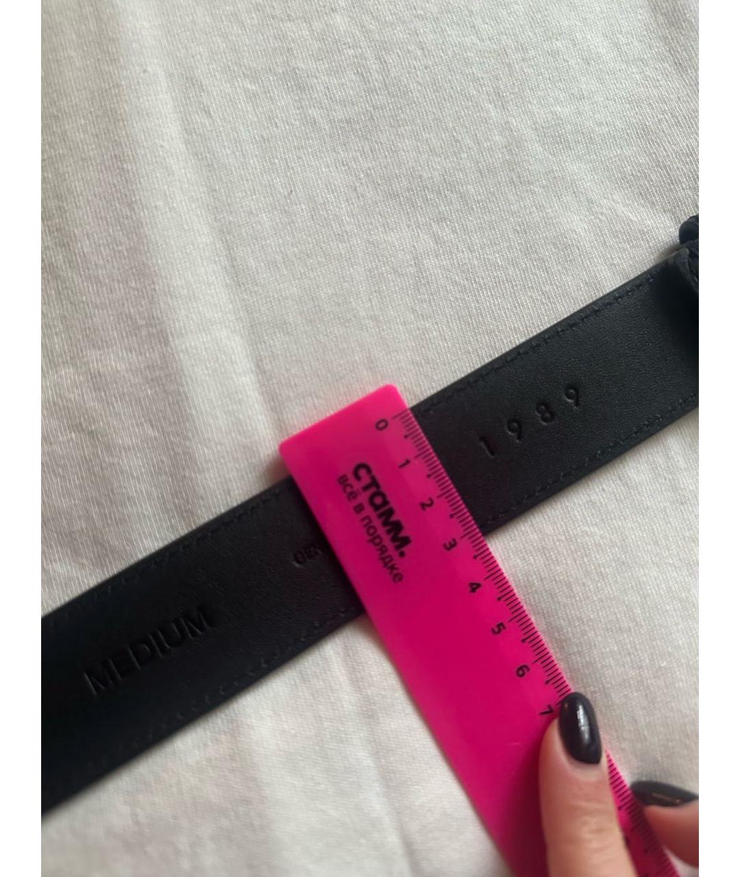 1989 STUDIO Черный кожаный ремень, фото 3