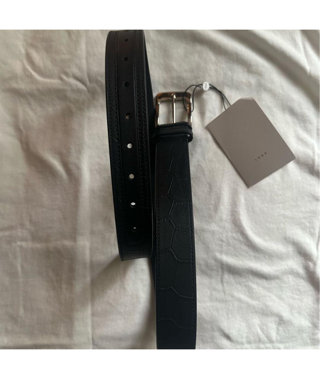 1989 STUDIO Черный кожаный ремень, фото 4