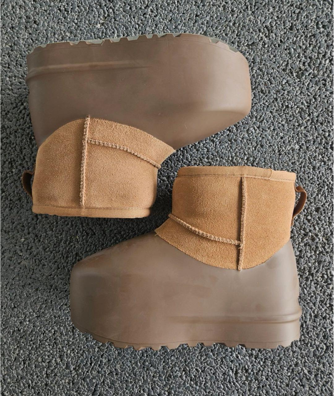 UGG AUSTRALIA Коричневые замшевые высокие ботинки, фото 8