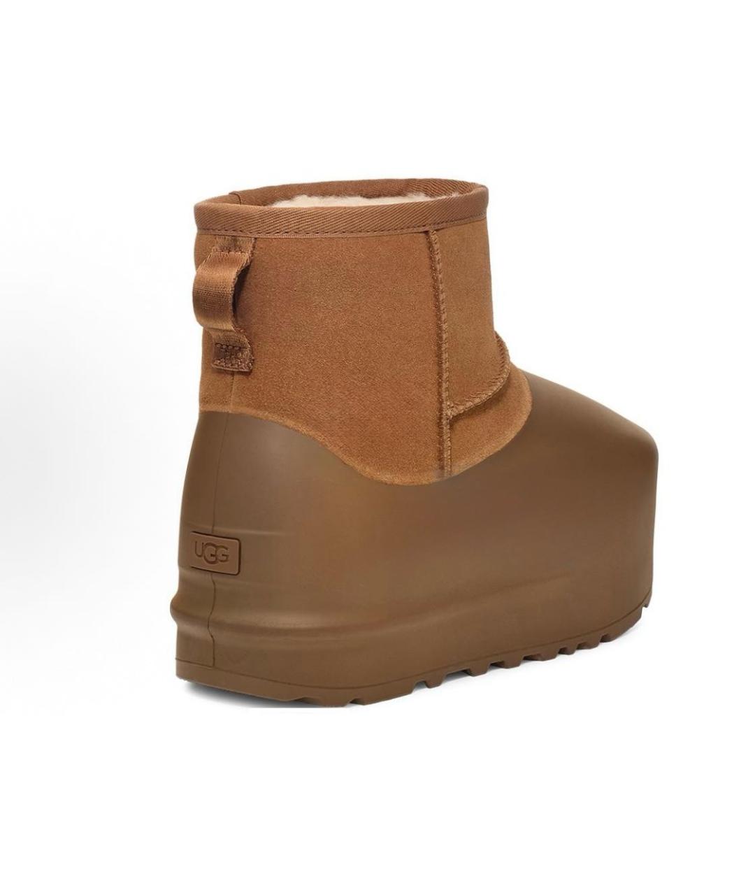 UGG AUSTRALIA Коричневые замшевые высокие ботинки, фото 4