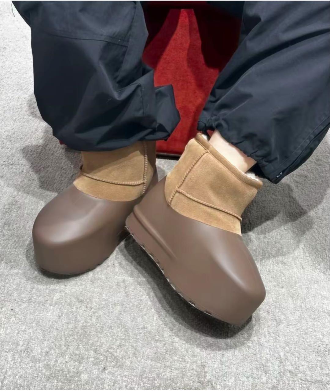 UGG AUSTRALIA Коричневые замшевые высокие ботинки, фото 7