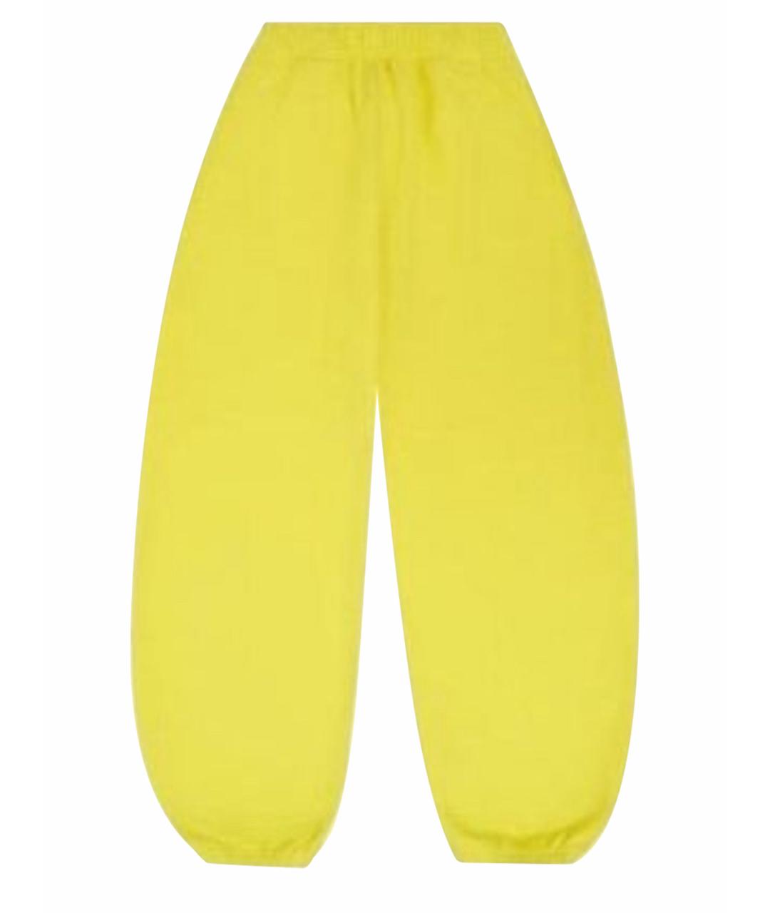 PLANTA ROSA Желтые хлопковые повседневные брюки, фото 1