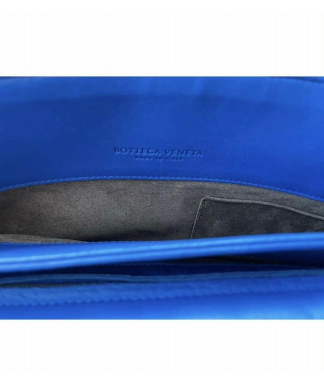 BOTTEGA VENETA Синяя кожаная сумка с короткими ручками, фото 8