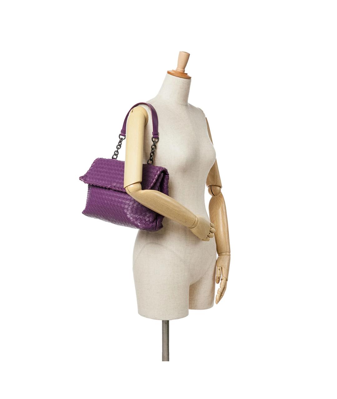 BOTTEGA VENETA Синяя кожаная сумка с короткими ручками, фото 9