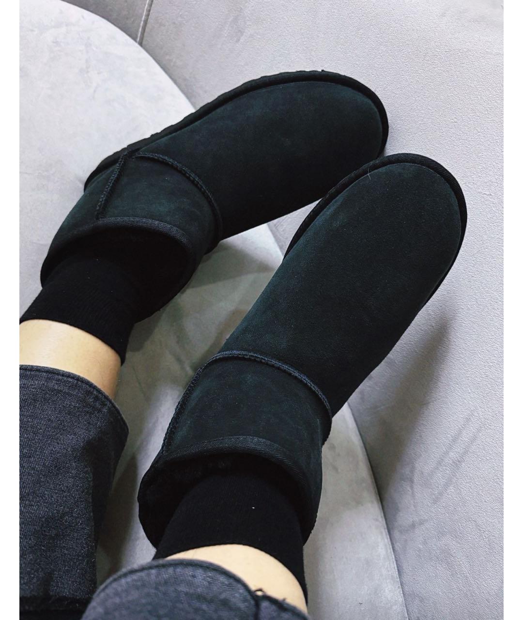 UGG AUSTRALIA Черные замшевые высокие ботинки, фото 7