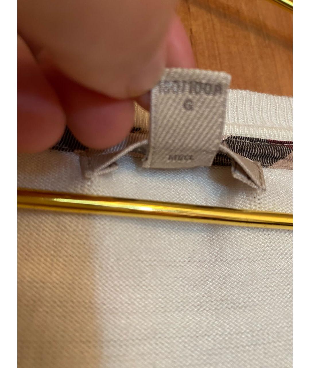 BURBERRY Белый вискозный джемпер / свитер, фото 5