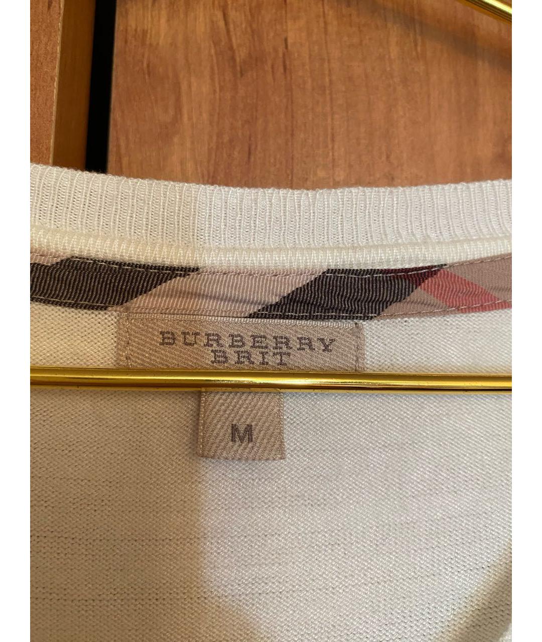BURBERRY Белый вискозный джемпер / свитер, фото 3