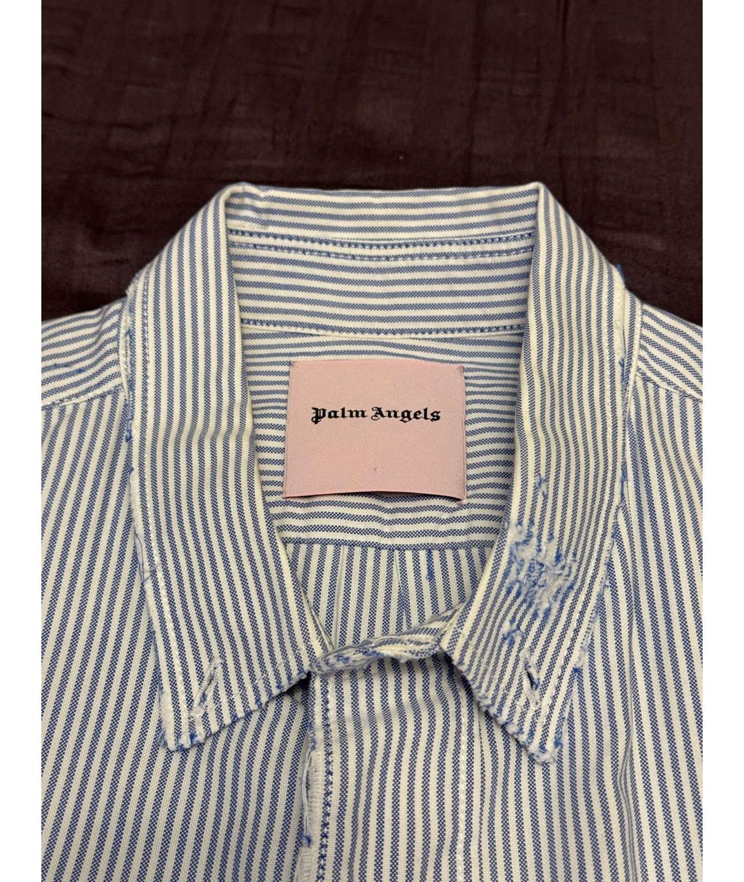PALM ANGELS Синяя кэжуал рубашка, фото 2