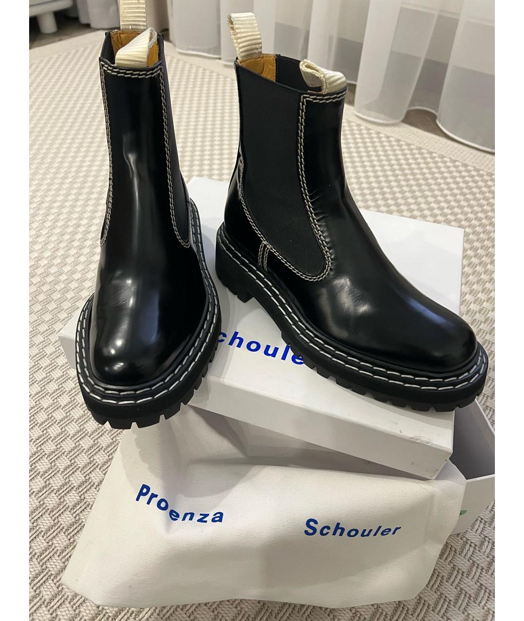 PROENZA SCHOULER Черные кожаные ботинки, фото 4