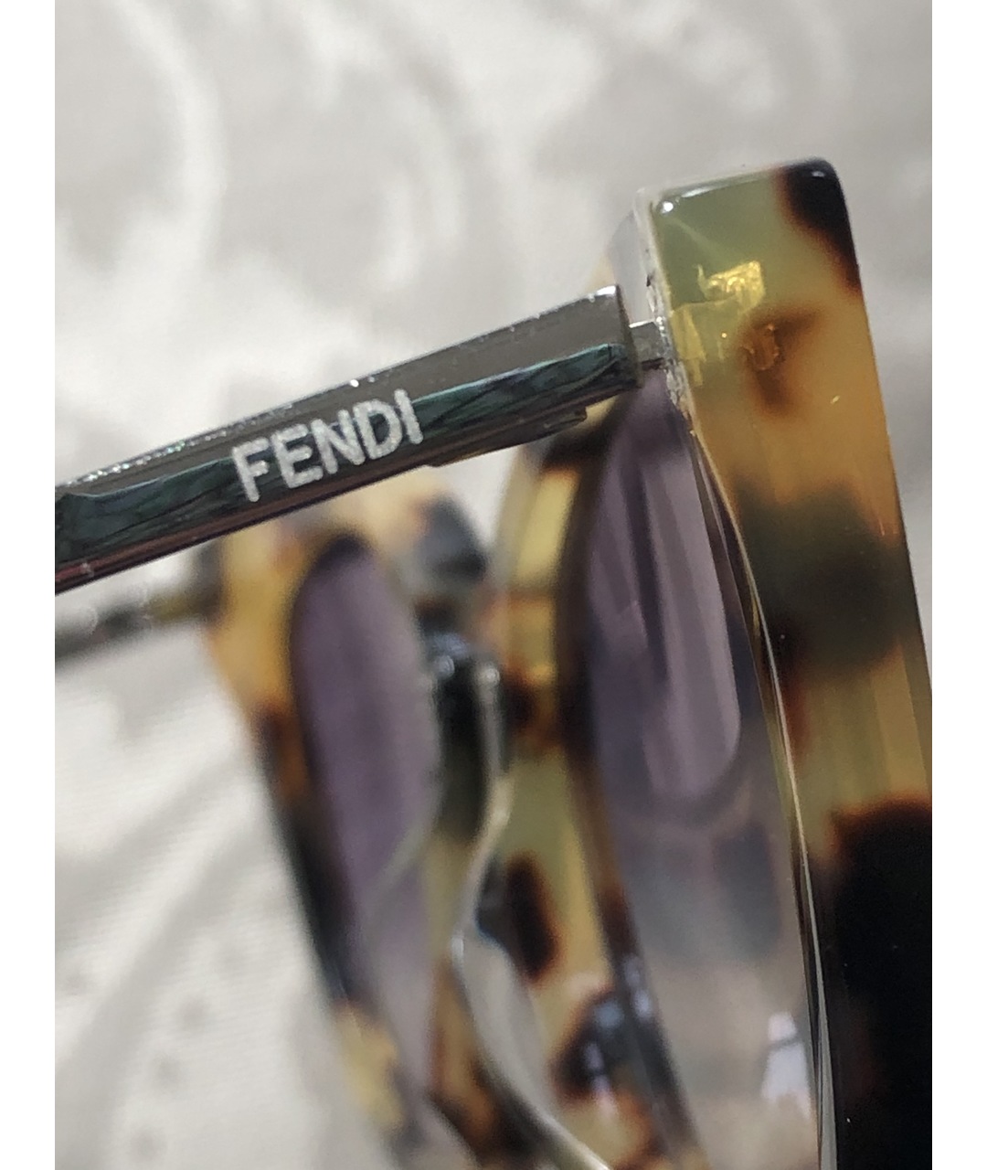 FENDI Мульти пластиковые солнцезащитные очки, фото 3