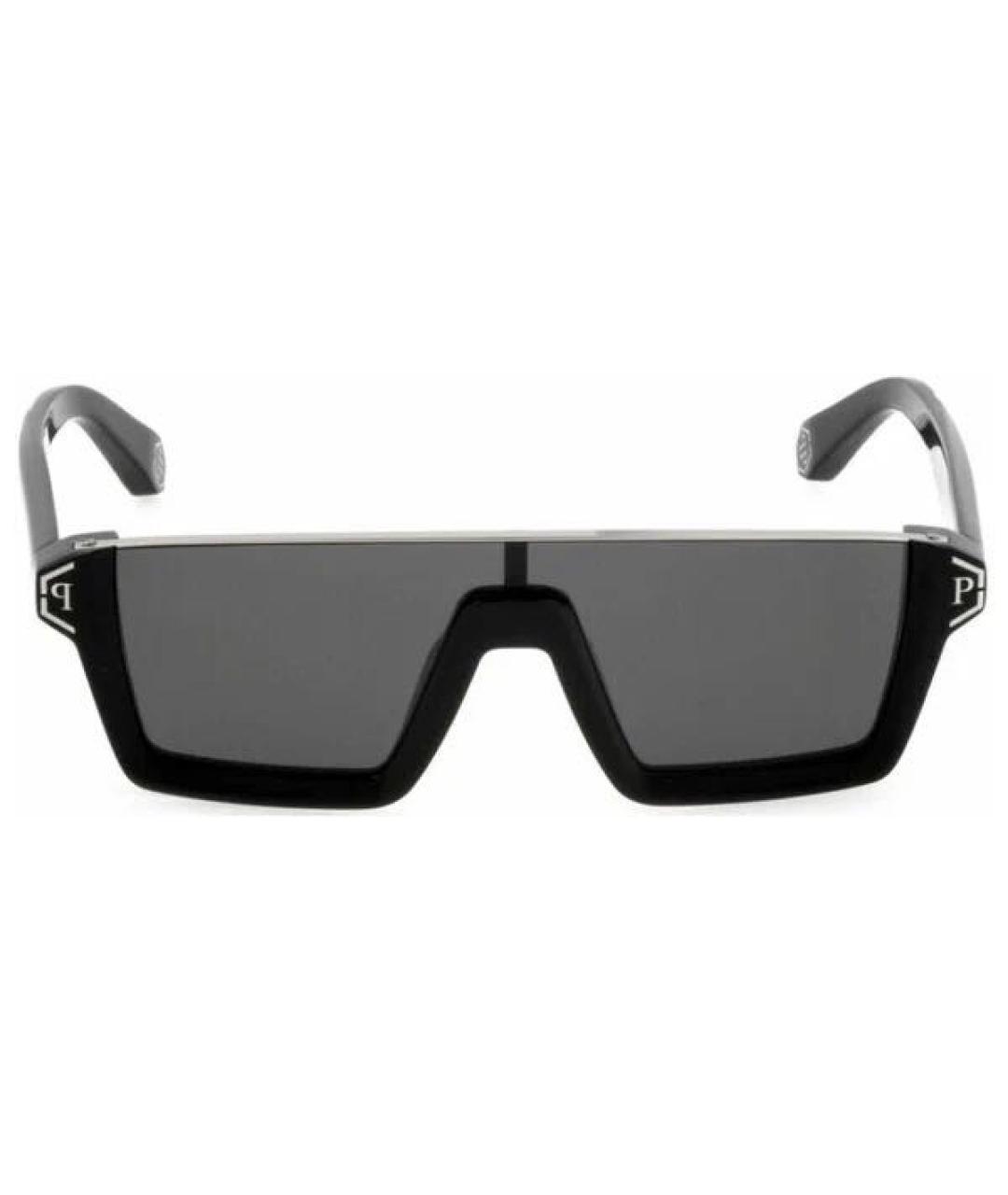 PHILIPP PLEIN Черные пластиковые солнцезащитные очки, фото 5