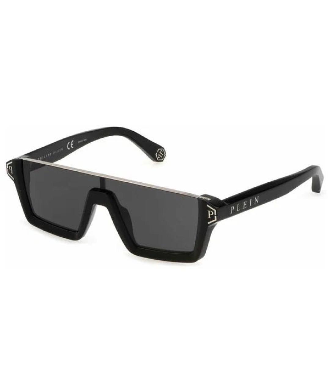 PHILIPP PLEIN Черные пластиковые солнцезащитные очки, фото 3
