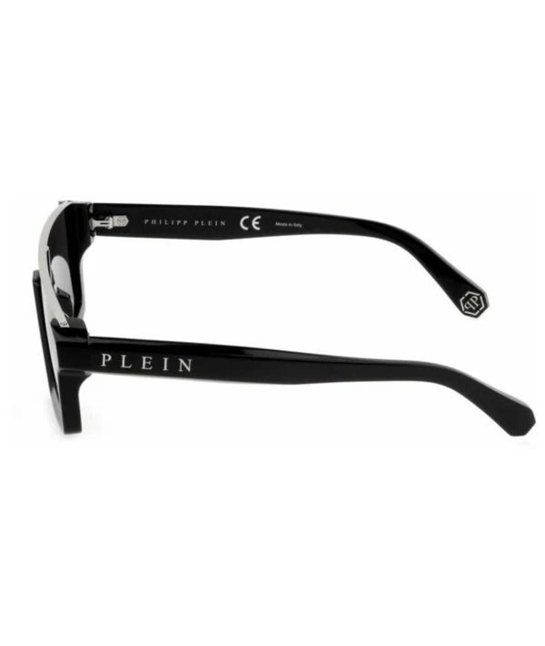 PHILIPP PLEIN Черные пластиковые солнцезащитные очки, фото 2
