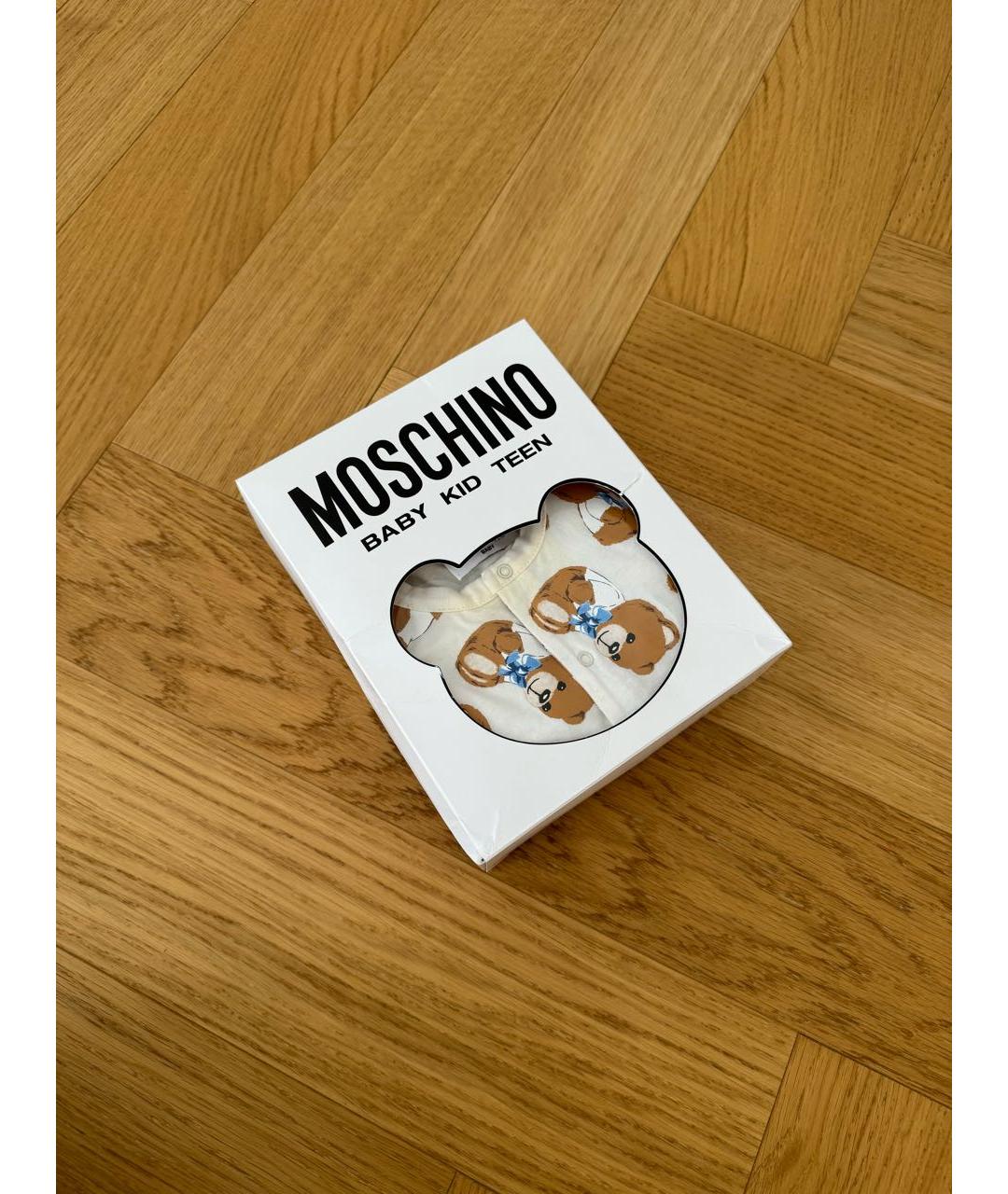 MOSCHINO Хлопковый боди/ползунок, фото 4