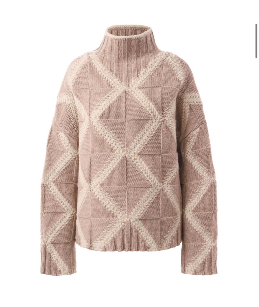 BOTTEGA VENETA Бежевый шерстяной джемпер / свитер, фото 1