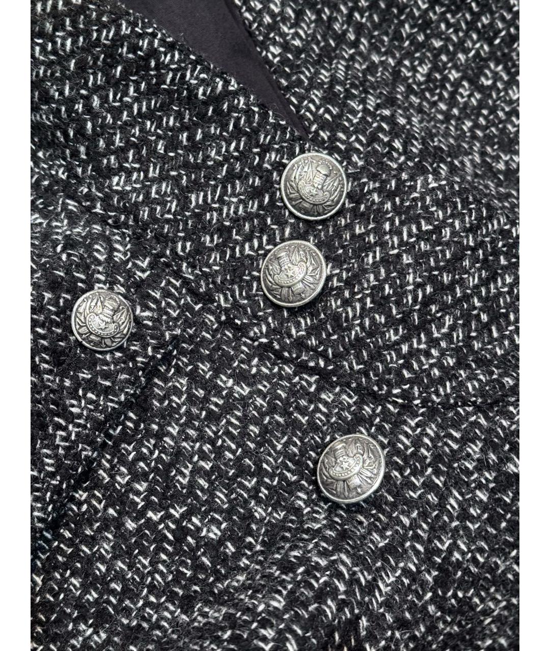 BALMAIN Антрацитовое шерстяное пальто, фото 4