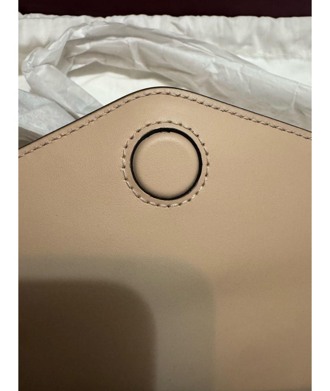 GUCCI Бежевая кожаная сумка через плечо, фото 5