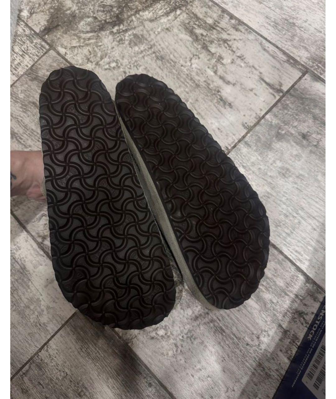 BIRKENSTOCK Бежевые замшевые мюли, фото 4