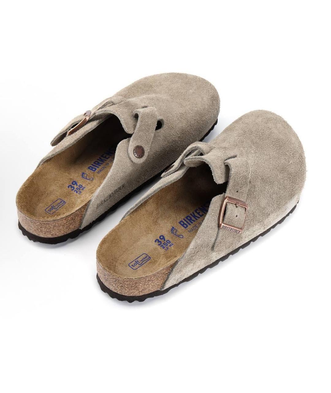 BIRKENSTOCK Бежевые замшевые мюли, фото 8