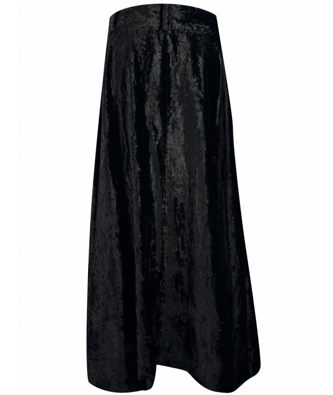 YOHJI YAMAMOTO Черная бархатная юбка макси, фото 1
