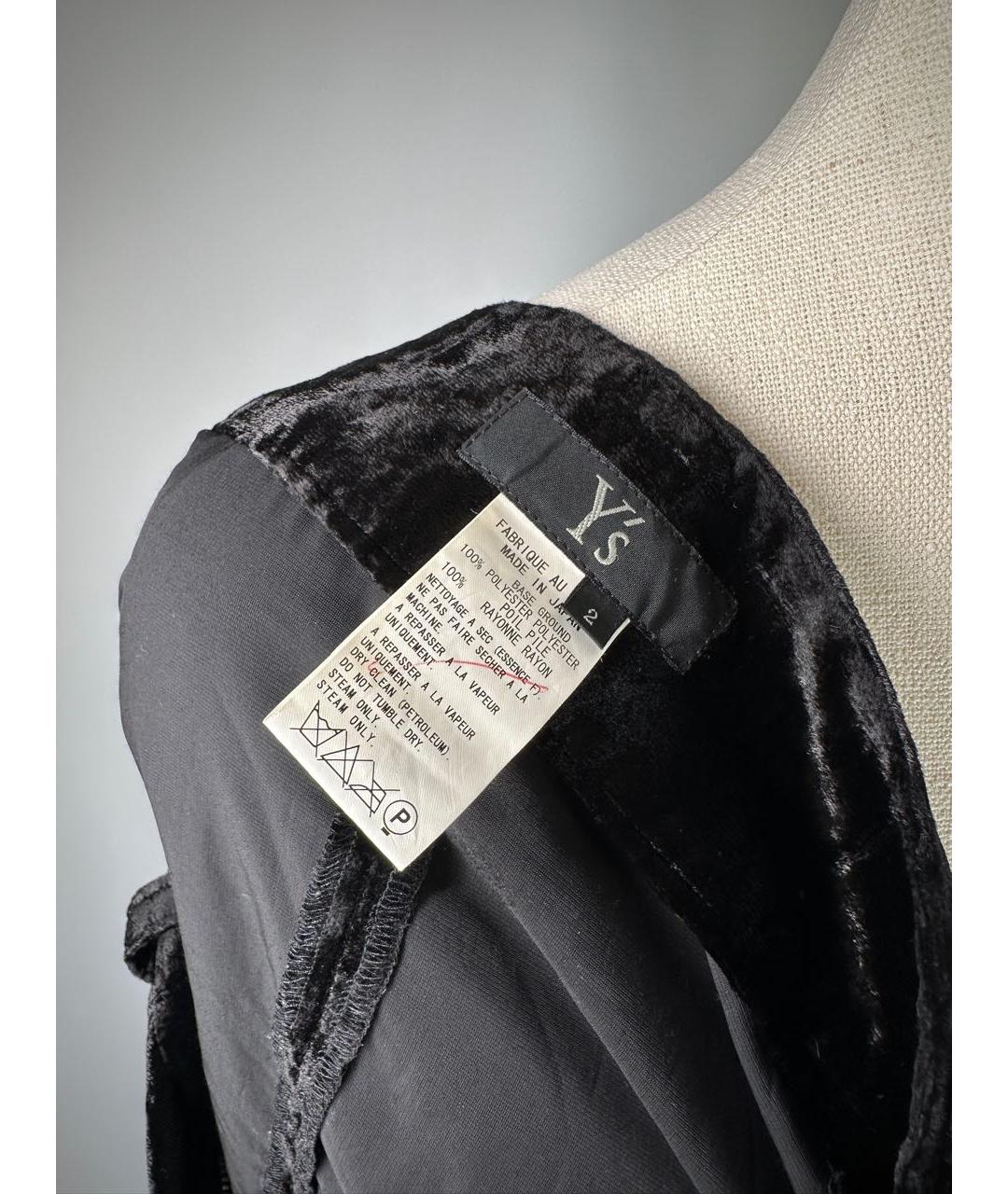 YOHJI YAMAMOTO Черная бархатная юбка макси, фото 7