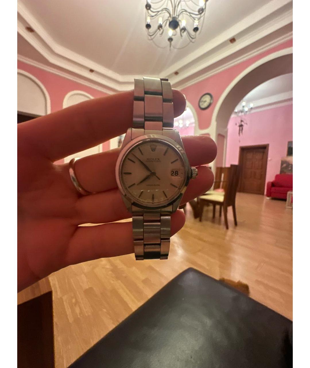 ROLEX Серебряные стеклянные часы, фото 5