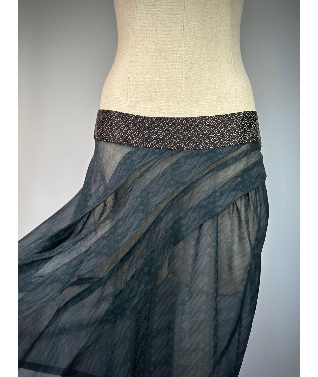 DRIES VAN NOTEN Мульти шелковая юбка миди, фото 2