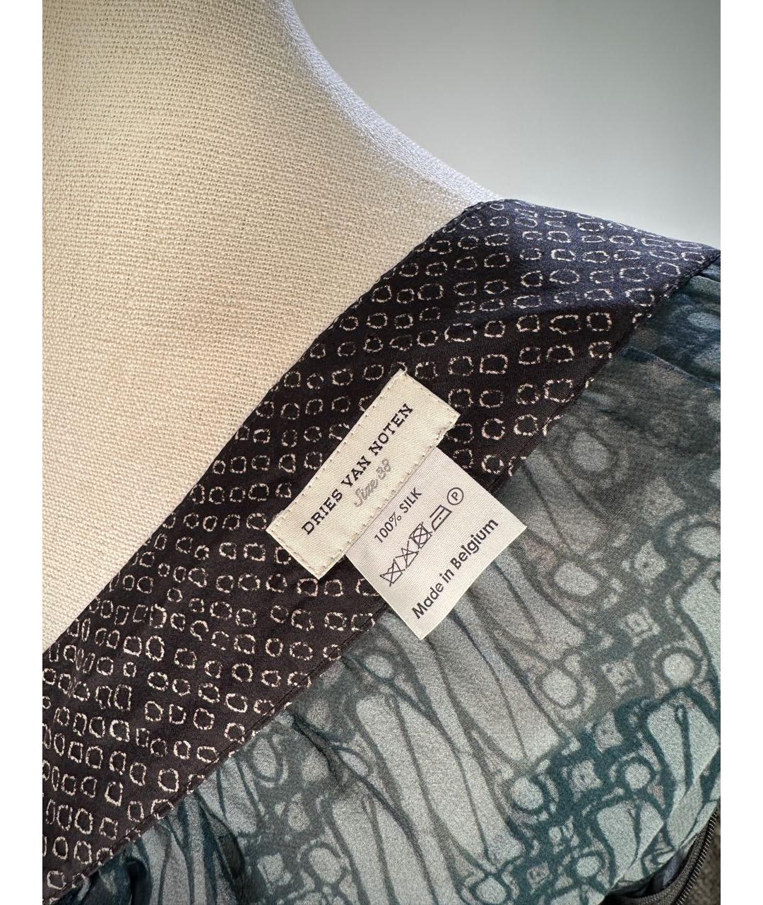 DRIES VAN NOTEN Мульти шелковая юбка миди, фото 8