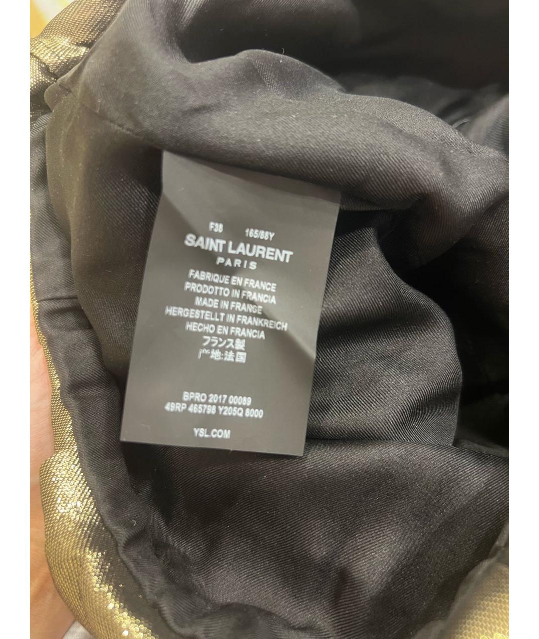 SAINT LAURENT Золотое вечернее платье, фото 4