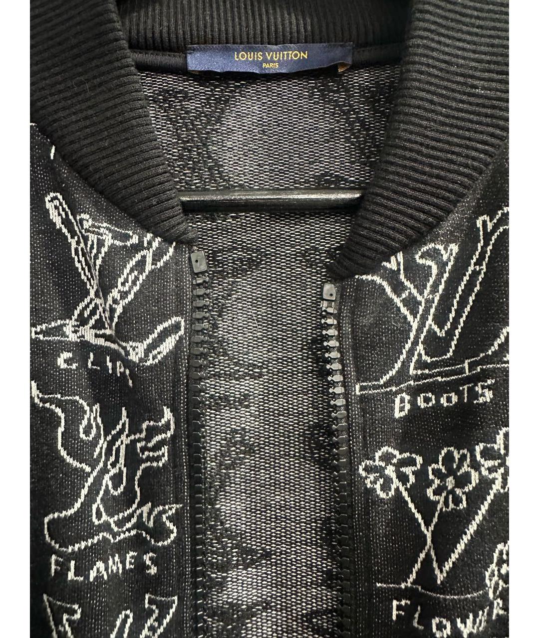 LOUIS VUITTON Черный хлопковый кардиган, фото 4