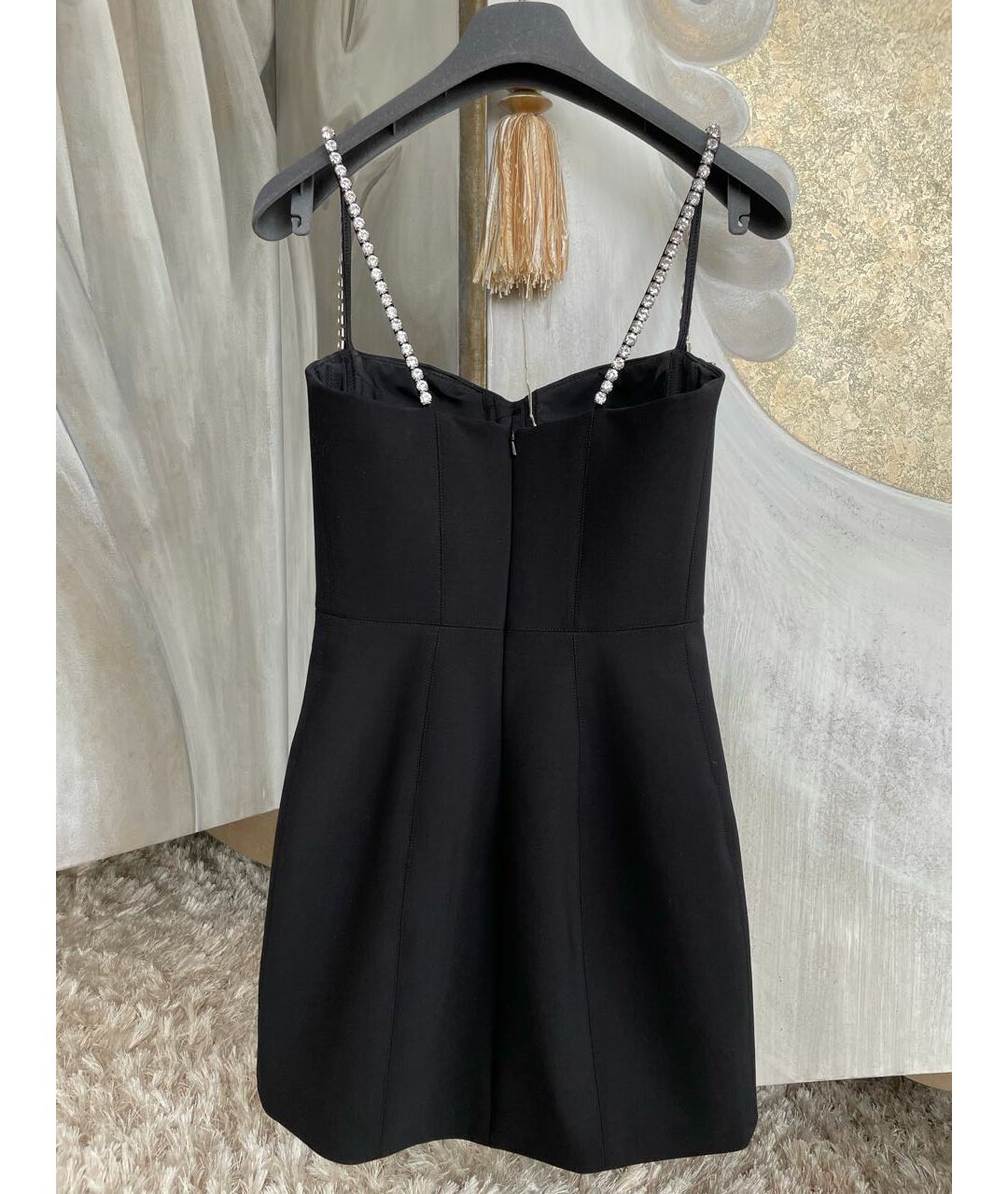 AREA Черное хлопко-эластановое повседневное платье, фото 2