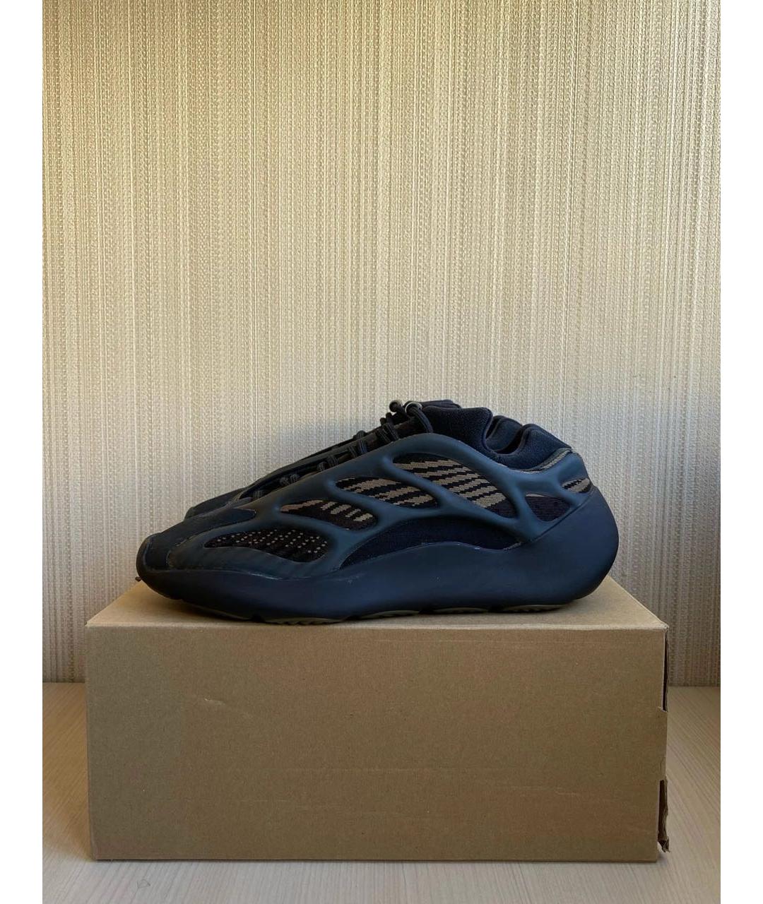 ADIDAS YEEZY Черные текстильные низкие кроссовки / кеды, фото 4