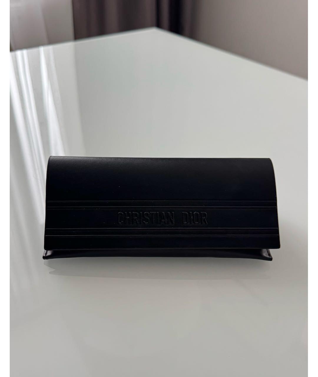 CHRISTIAN DIOR Черные металлические солнцезащитные очки, фото 5