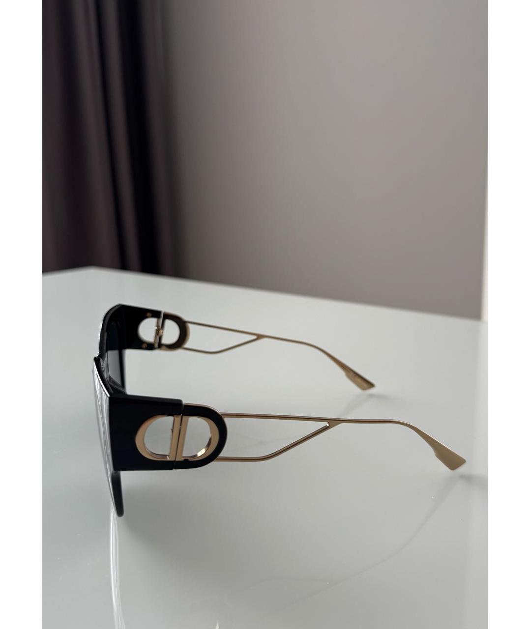 CHRISTIAN DIOR Черные металлические солнцезащитные очки, фото 4