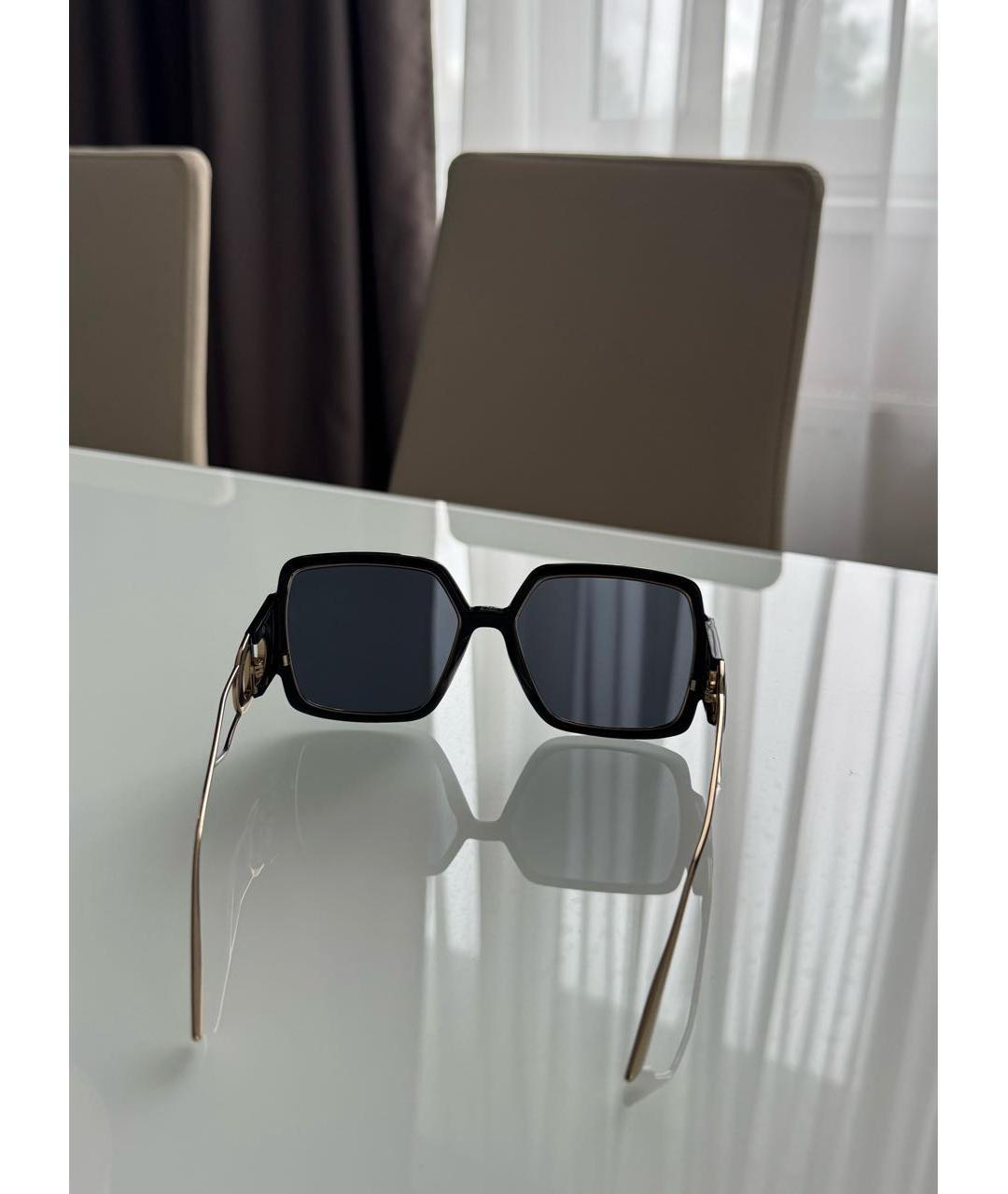 CHRISTIAN DIOR Черные металлические солнцезащитные очки, фото 4