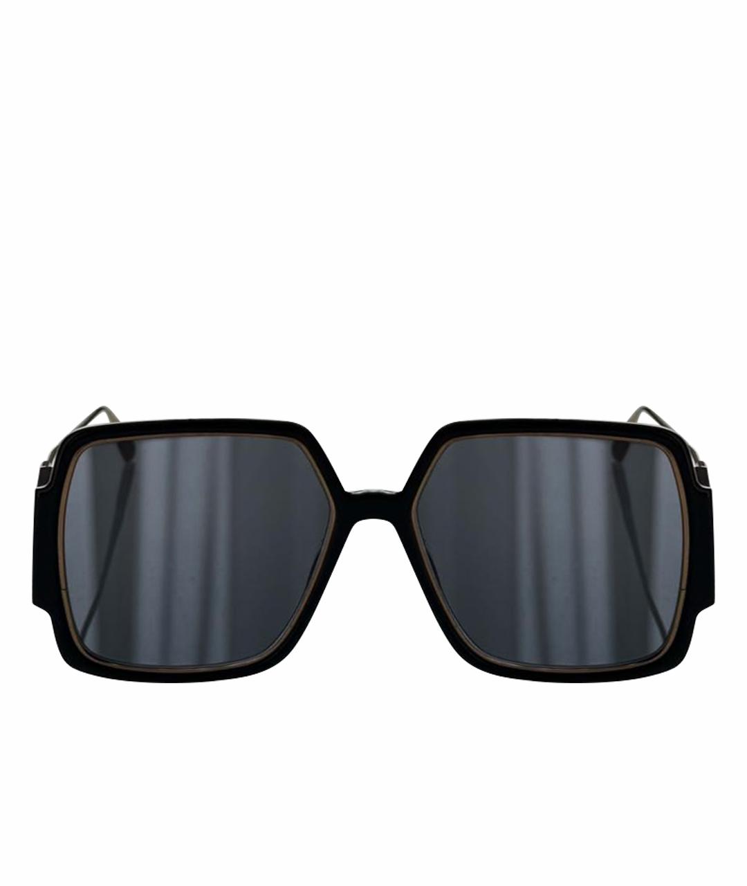 CHRISTIAN DIOR Черные металлические солнцезащитные очки, фото 1