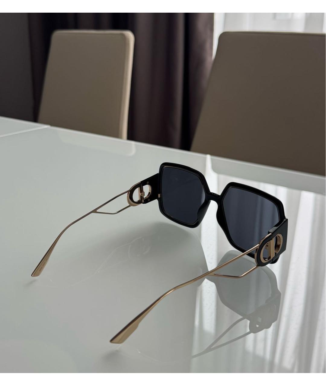 CHRISTIAN DIOR Черные металлические солнцезащитные очки, фото 3