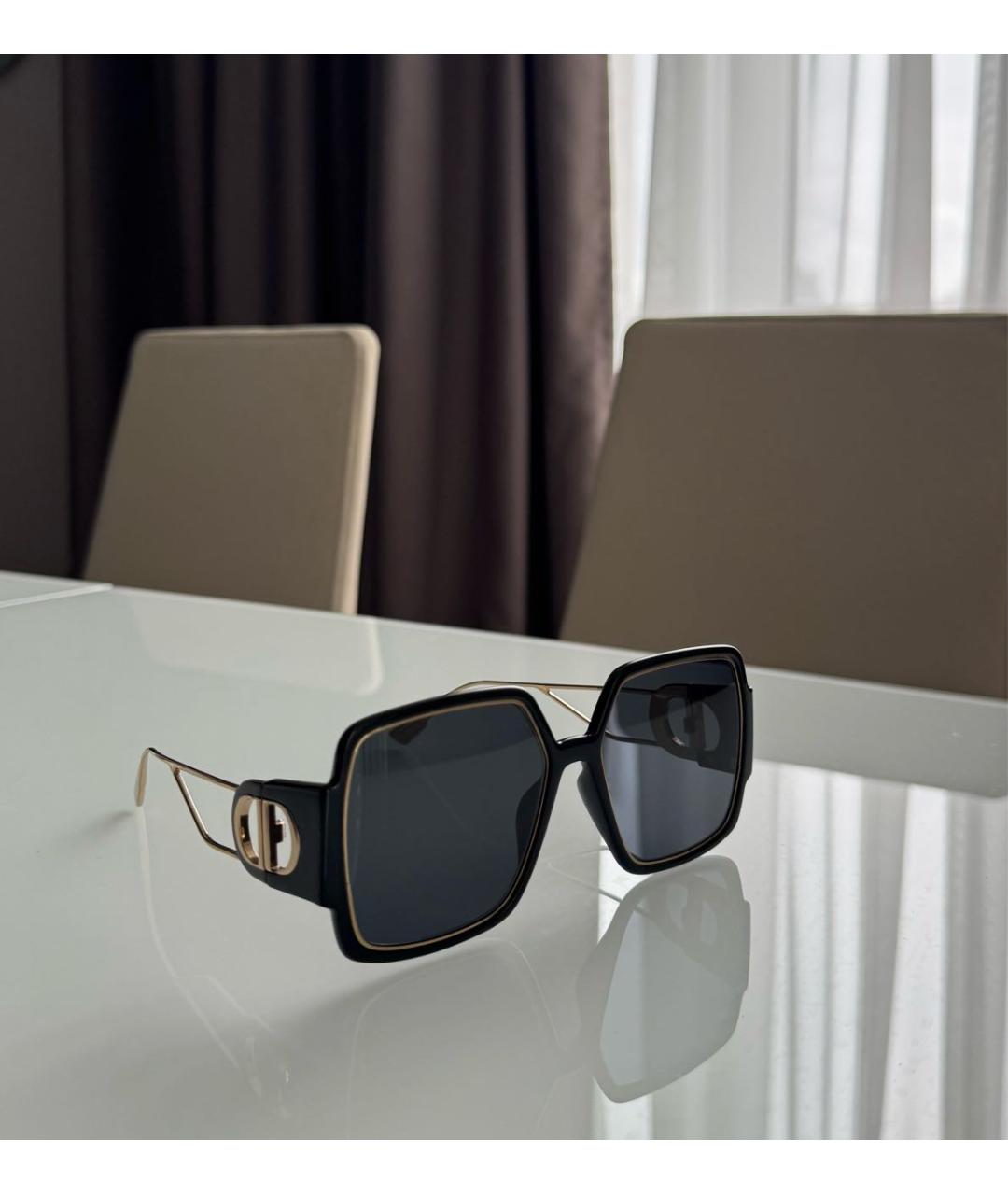 CHRISTIAN DIOR Черные металлические солнцезащитные очки, фото 6