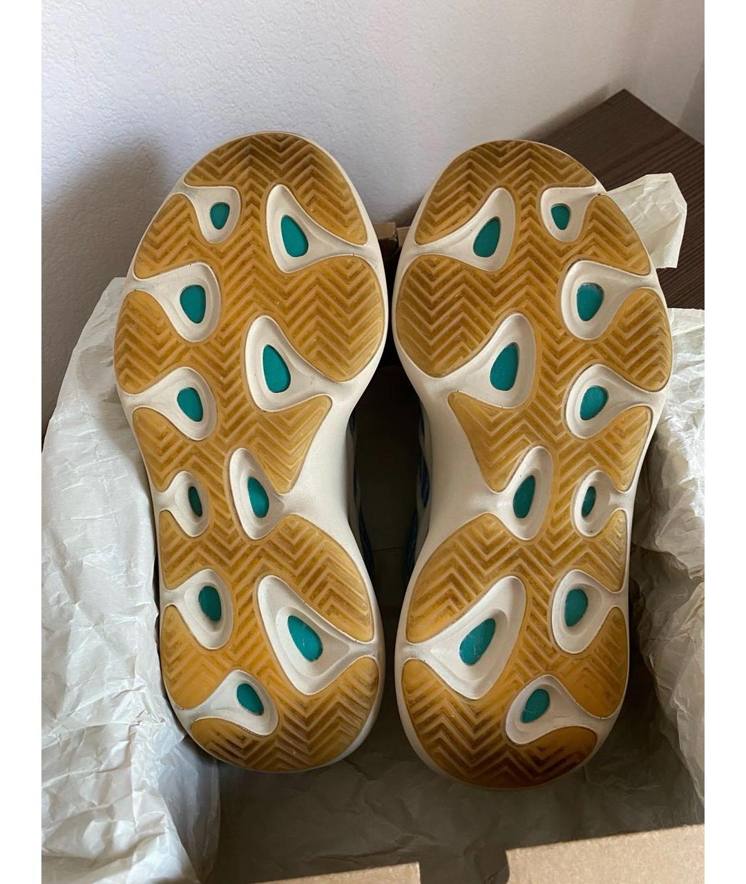 ADIDAS YEEZY Бежевые текстильные низкие кроссовки / кеды, фото 5