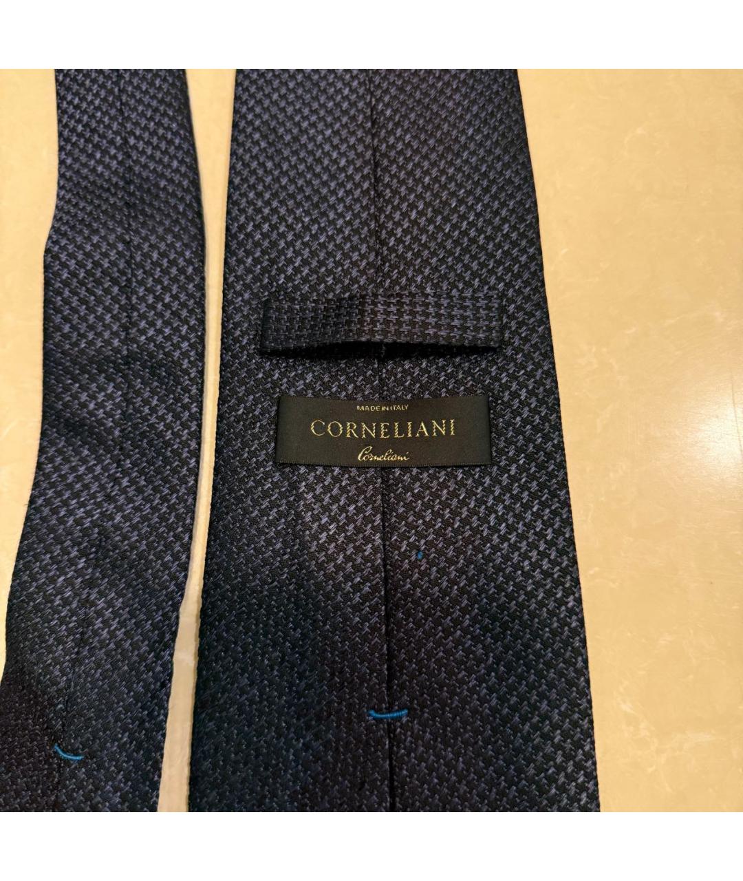 CORNELIANI Темно-синий шелковый галстук, фото 5