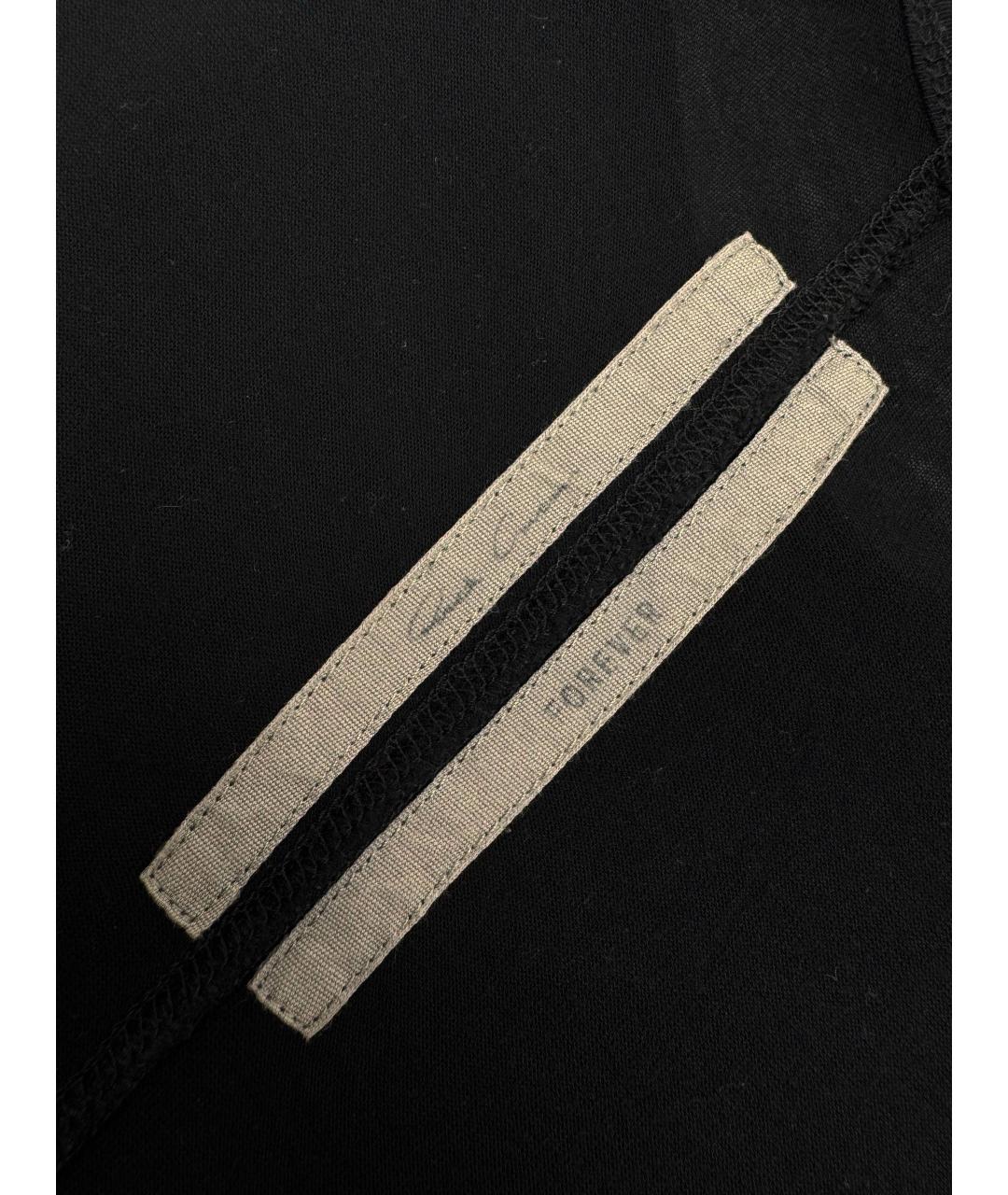RICK OWENS Черная хлопковая майка, фото 3