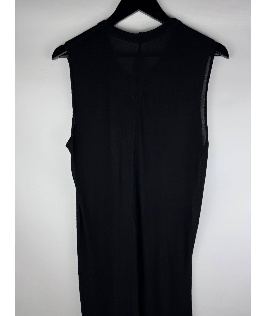 RICK OWENS Черная хлопковая майка, фото 2