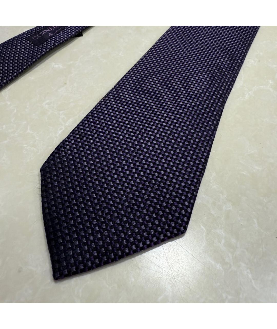 CORNELIANI Фиолетовый шелковый галстук, фото 3
