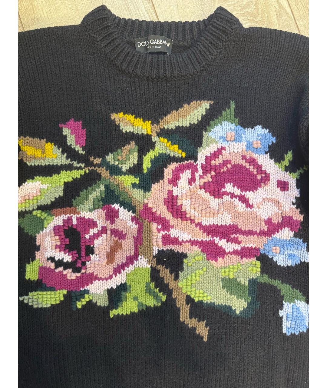 DOLCE&GABBANA Черный шерстяной джемпер / свитер, фото 5