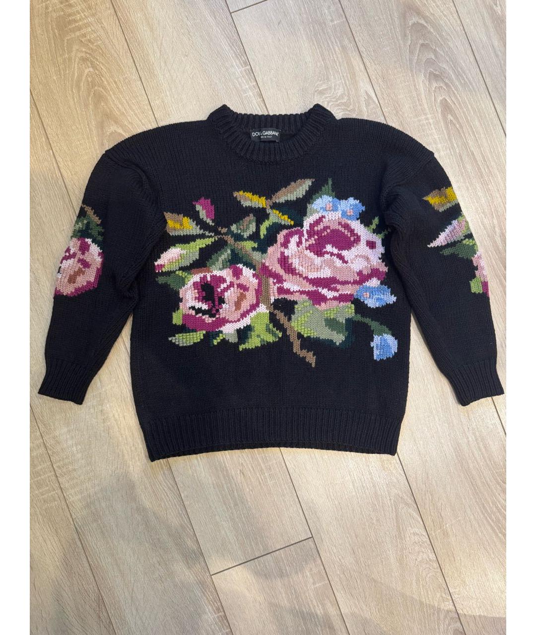 DOLCE&GABBANA Черный шерстяной джемпер / свитер, фото 2