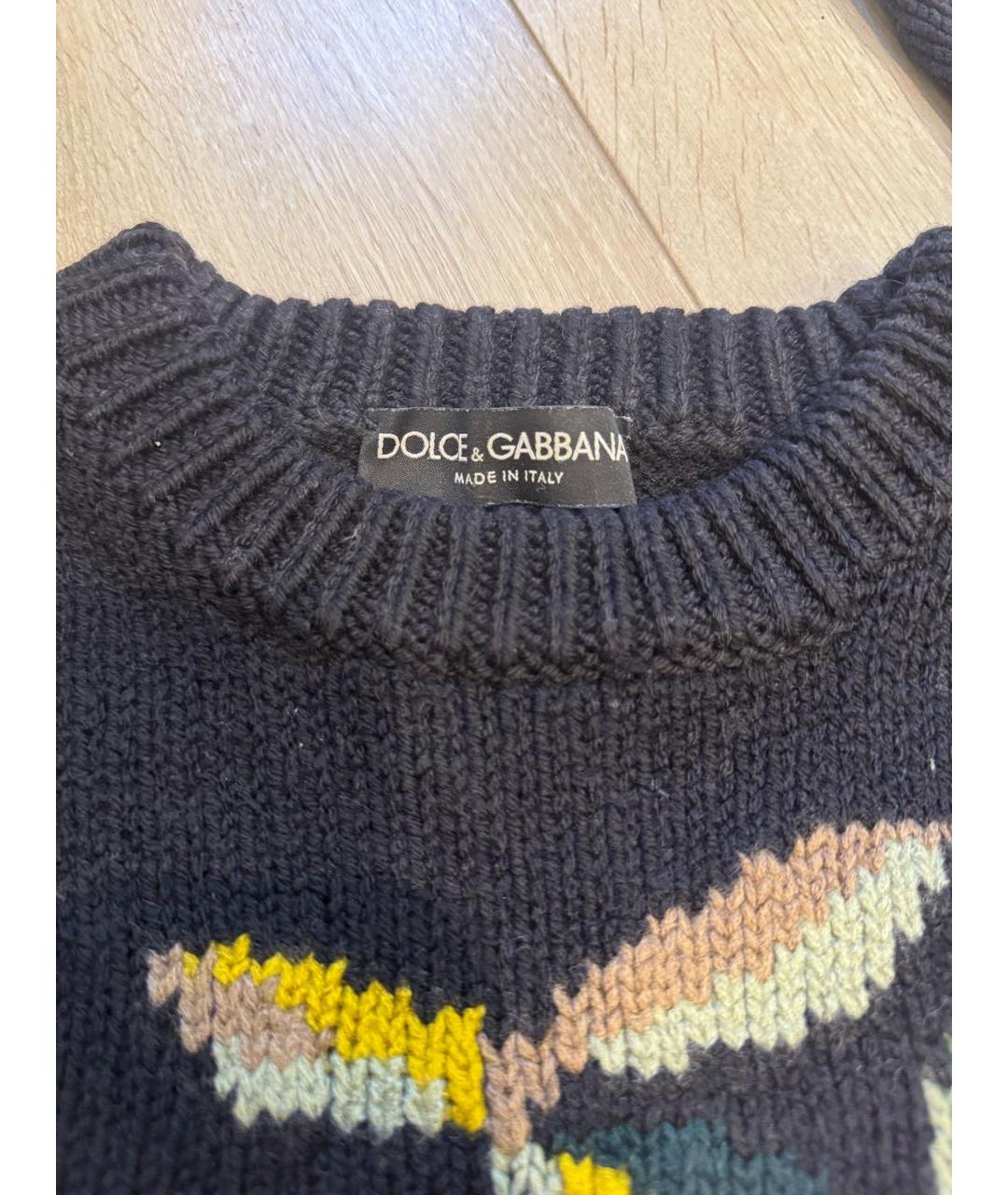 DOLCE&GABBANA Черный шерстяной джемпер / свитер, фото 4